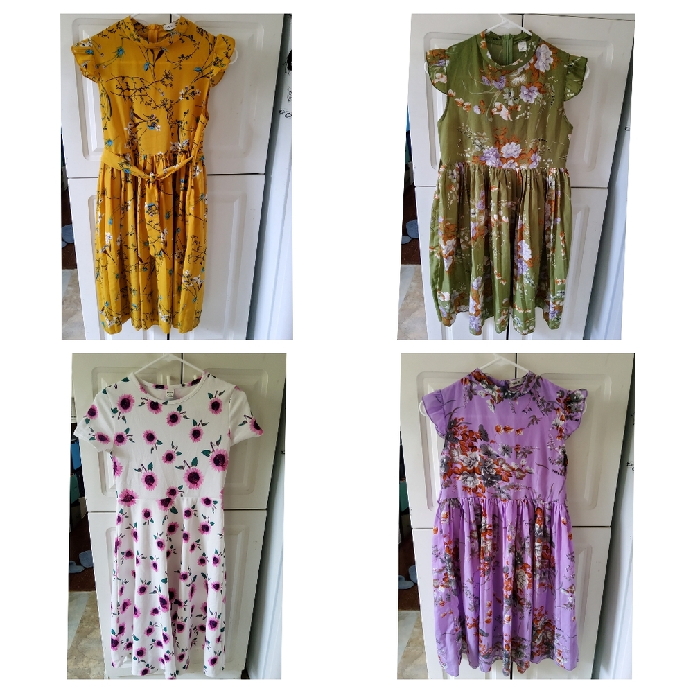 Summer Girls Dress Set (4) Size L/10-12